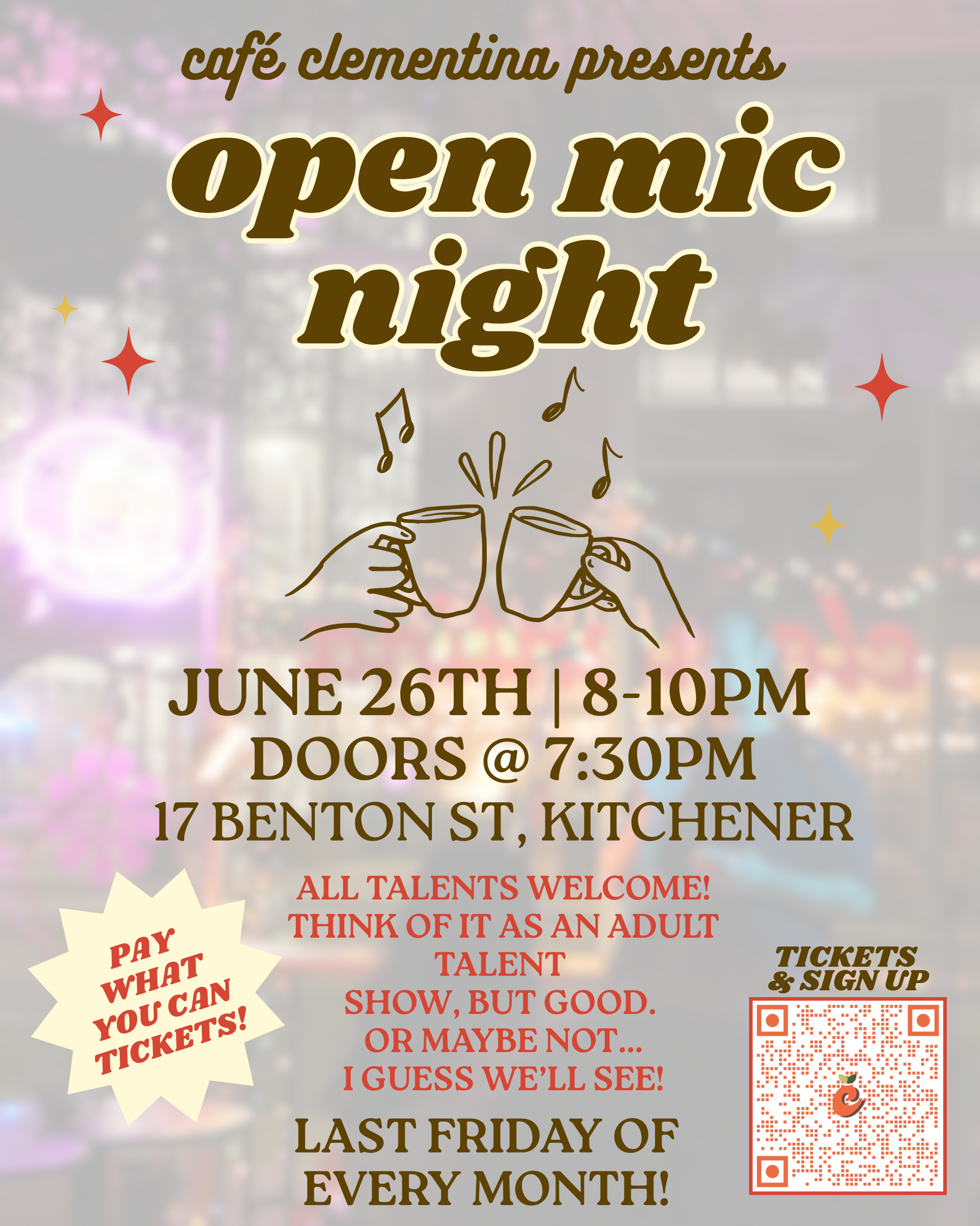 Open Mic Night | Ticket – Café Clementina